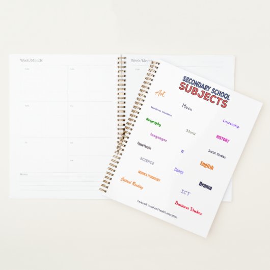 Sujets de l'école secondaire (Devant avec enveloppe)