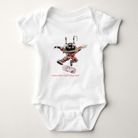 Suji Samurai Skater v5 - NFT Artisans SamurAI Baby Romper (Voorkant)