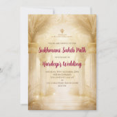 Sukhmani Sahib-invitaties als Akhand Path-uitnodig Kaart (Voorkant)