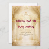 Sukhmani Sahib-invitaties als Akhand Path-uitnodig Kaart (Voorkant / Achterkant)