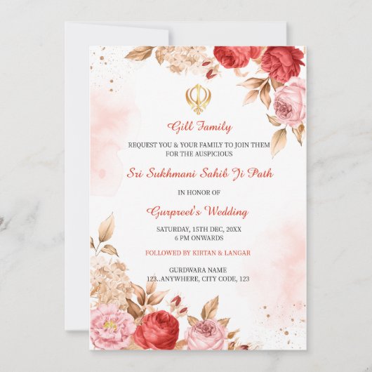 Sukhmani Sahib Path Invitation, Invitation Akhand (Devant)