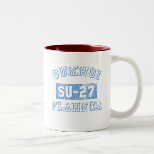Sukhoi Flanker - BLUE Tweekleurige Koffiemok (Rechts)