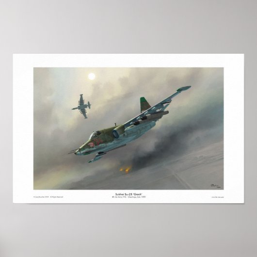 Sukhoi Su-25 "Grach" Poster (Voorkant)