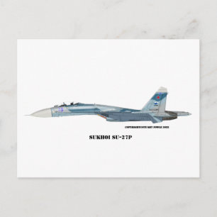 Sukhoi SU-27P Flanker Briefkaart