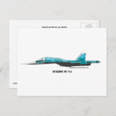 Sukhoi SU-34 straaljager Briefkaart (Voorkant / Achterkant)