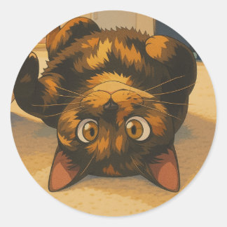 Suki Ondersteboven Ronde Sticker