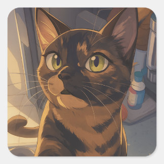 Suki's glamourfoto vierkante sticker