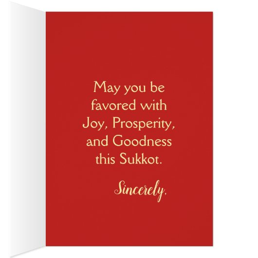 Sukkot Blessings Maple Leaves (Binnen (Rechts))