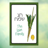 Sukkot Chag Sameach gepersonaliseerd Raamsticker (Vel 3)