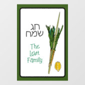 Sukkot Chag Sameach gepersonaliseerd Raamsticker (Vel)