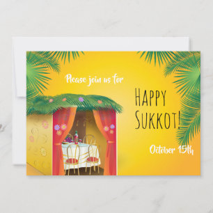 Sukkot Feest Sukkah Lulav & Etrog Aquarel Feestdagenkaart