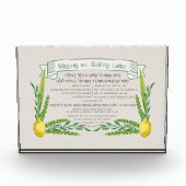 Sukkot Hebrew Blessing for Shaking Lulav Sukkah Fotoblokken (Voorkant)