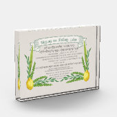 Sukkot Hebrew Blessing for Shaking Lulav Sukkah Fotoblokken (Links)