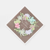 Sukkulente groene krans Bruidsdouche Servet (Hoek)