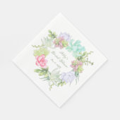 Sukkulente groene krans Bruidsdouche Servet (Hoek)