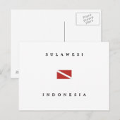 Sulawesi Indonesia Scuba Dive Flag Briefkaart (Voorkant / Achterkant)