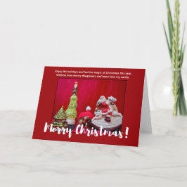 Sulcata Tortoise en Santa Claus Kerstcitaat Kaart