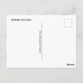 Sulcata Tortoise Grazing in Grass, Mouth Open Briefkaart (Achterkant)