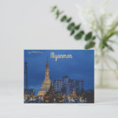 Sule Pagoda in het centrum van Yangon Myanmar Briefkaart (Staand voorkant)