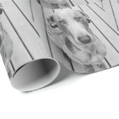 Sullen Weimaraner B&W Cadeaupapier (Rol Hoek)