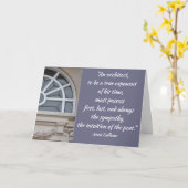 Sullivan Architect Afstuderen Wenskaart Kaart (Gele Bloem)