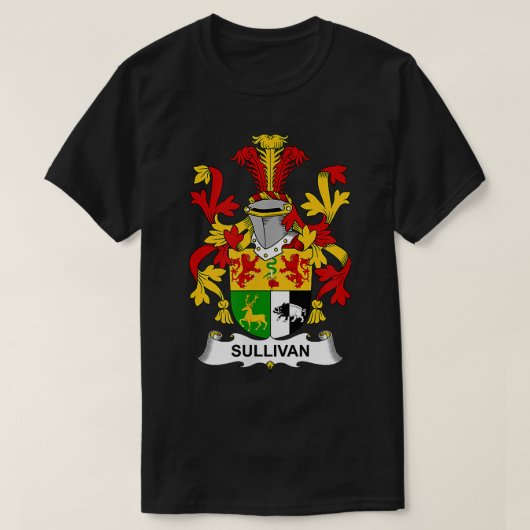 Sullivan Coat of Arms Family Crest T-shirt (Design voorkant)