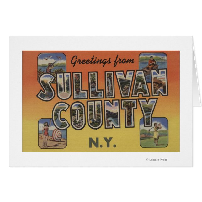 Sullivan County, New York - Large Letter Scenes (Voorkant Horizontaal)