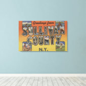 Sullivan County, New York - Large Letter Scenes Canvas Afdruk (Insitu (Houten vloer))