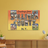 Sullivan County, New York - Large Letter Scenes Canvas Afdruk (Insitu (Woonkamer))