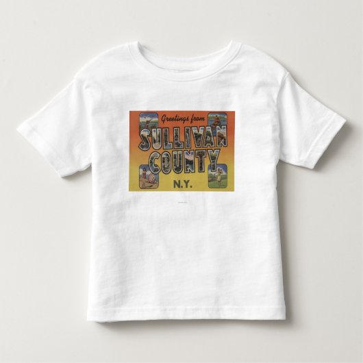 Sullivan County, New York - Large Letter Scenes Kinder Shirts (Voorkant)