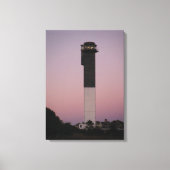 Sullivan's Island Vuurtoren en Sunset Sky Canvas Afdruk (Voorkant)