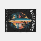 Sullivan's South Carolina Mannen Vrouwen Surfen Fleece Deken (Voorkant (Horizontaal))