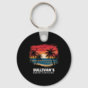 Sullivan's South Carolina Surfboarder Palmboom Zo Sleutelhanger
