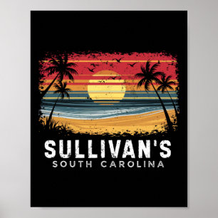 Sullivan's South Carolina Surfplank Strand Poster