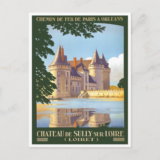 Sully France vintage-Briefkaart Briefkaart (Voorkant)