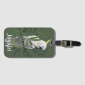 Sulphur-Crested Cockatoo in Tree Illustration Bagagelabel (Voorkant (horizontaal))