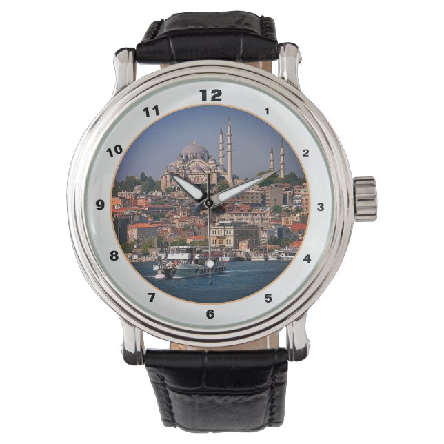 Sultan Ahmed & Istanbul panorama, Turkije Horloge (Voorkant)