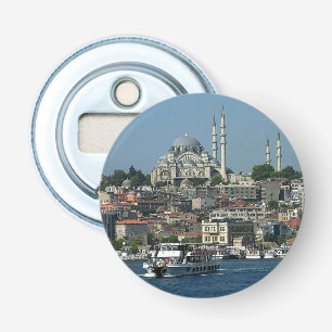  Sultan Ahmed & Istanbul panorama, Turkije / parti Button Flesopener