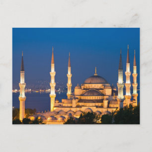 Sultan Ahmed Mosque tijdens het Briefkaart van het