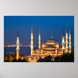 Sultan Ahmed Mosque tijdens het Poster van het sch