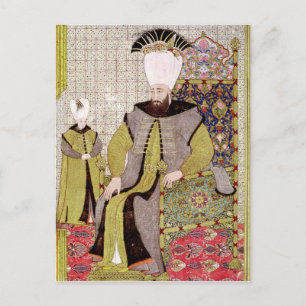Sultan Ahmet III en de erfgenaam van de troon Briefkaart
