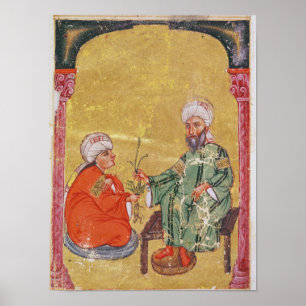 Sultan Ahmet III met een van zijn discipelen Poster