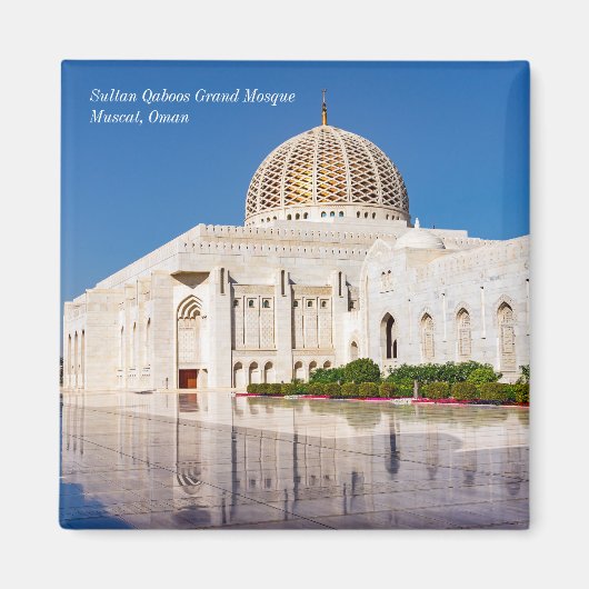 Sultan Qaboos Grand Mosque in Muscat, Oman Magneet (Voorkant)