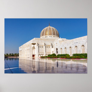 Sultan Qaboos Grand Mosque in Muscat, Oman Poster