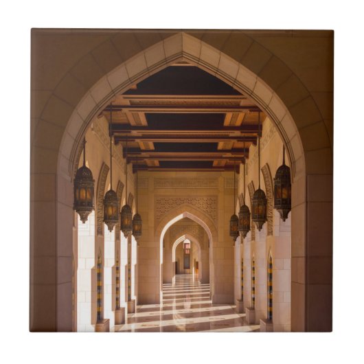 Sultan Qaboos Grand Mosque in Muscat, Oman Tegeltje (Voorkant)
