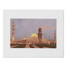 Sultan Qaboos Grand Mosque, Muscat op een Canvas