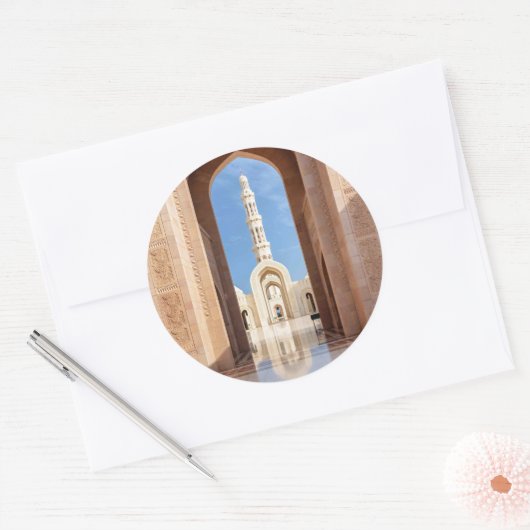Sultan Qaboos Grote Moskee Ronde Sticker (Envelop)