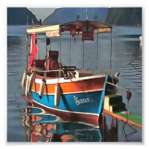 Sultan Taxi Boat Marmaris Nautical Art Foto Afdruk