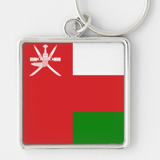 Sultanaat Oman-vlag Sleutelhanger (Voorkant)
