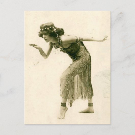 Sultry  Flapper Dancer La Sylphe Briefkaart (Voorkant)